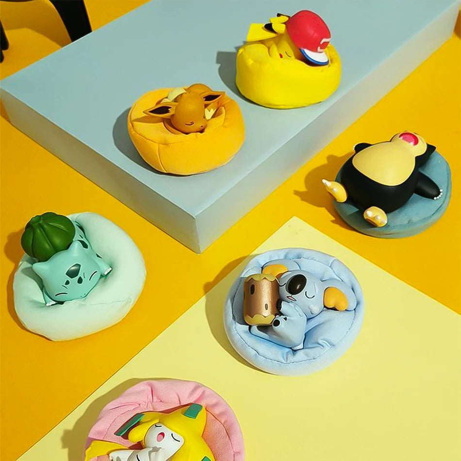 Anime Pok é mon blind box Model Figure 1-12 pcs Pikachu sleep Series Interior Hand Sleeping Position Toys Gift for sfriends