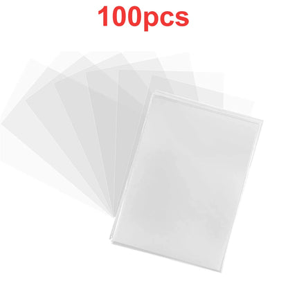 100-600pcs Card Sleeves Hard Soft Card Holder Covered With Protective Filmclear Trading Protectors For Pokmone Football Gamecard