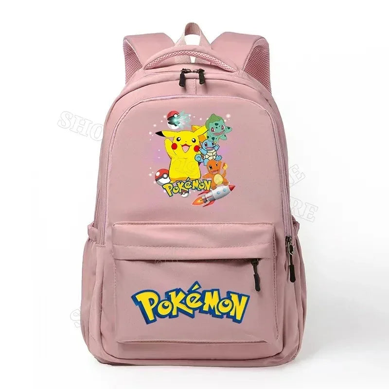2026 Pokemon Pikachu School Bag Cartoon Anime Boys Girls Knapsack Teenager Backpack Student BookBag Rucksack Birthday Gift