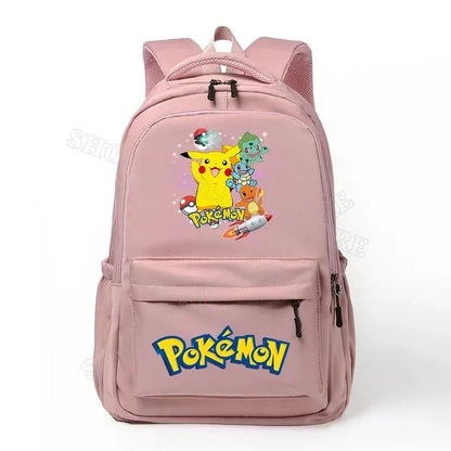 2026 Pokemon Pikachu School Bag Cartoon Anime Boys Girls Knapsack Teenager Backpack Student BookBag Rucksack Birthday Gift