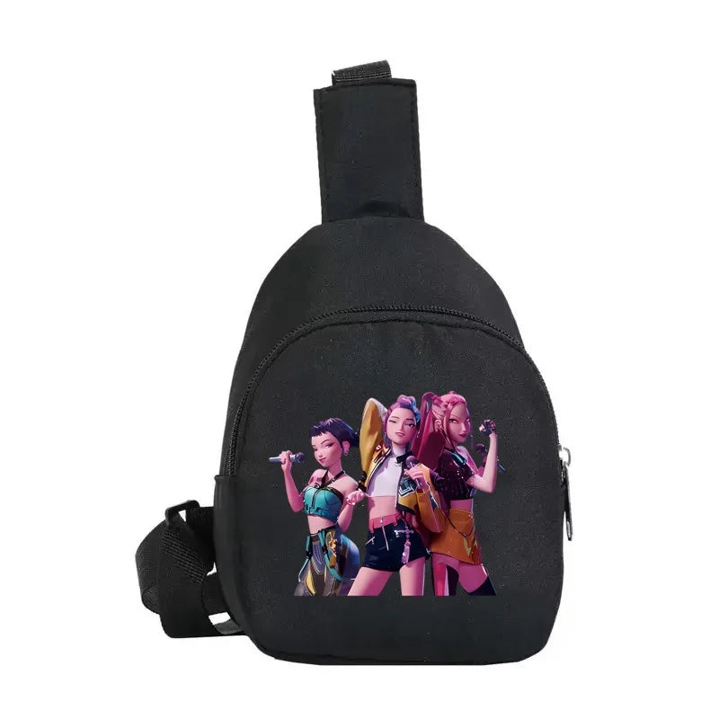New Children Chest Bag Anime Cartoon Alphabet Fashionable Shoulder Diagonal Straddle Bag Girl Boy Cartoon Casual Chest Bags
