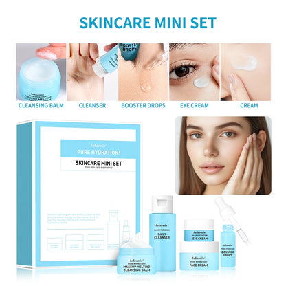 lakerain Pure Hydration! Travel Skin Care Set: 5-Piece Mini Essentials Kit