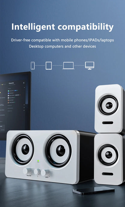 Computer Speakers with Subwoofer & 3D Surround Sound