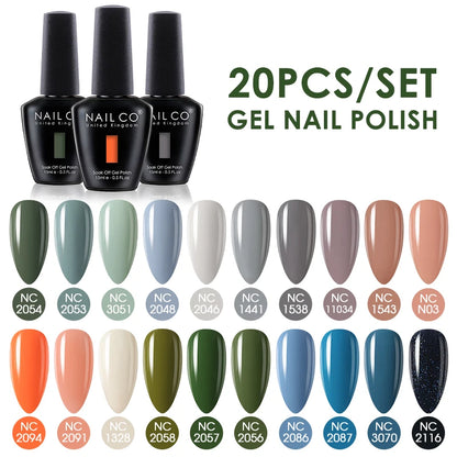 NAILCO 15ml 30/20/10pcs/Set UV Gel Nail Polish Semi Permanent Esmalte Vernis LED Gel Varnish Soak Off Nail Art All For Manicure
