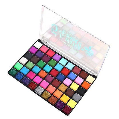 54-Color Glow Fluorescent Neon Water-Soluble Face Body Paint Set for Children and Adults,Perfect for Halloween and Christmas