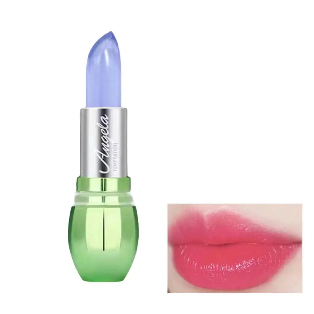 Crystal Jelly Lipstick,Magic Color Changing Lipstick, Moisturizing Temperature Color Changing Lip Gloss,Nourishing Lip Balm