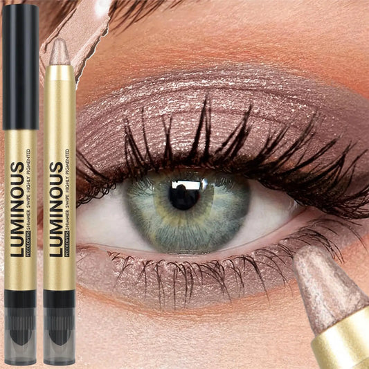 1PC Anti-smudge, Glitter and Matte Finish for Beginners, Vibrant Metallic, Silky, Double Headed Eye Shadow Stick for Bold Look