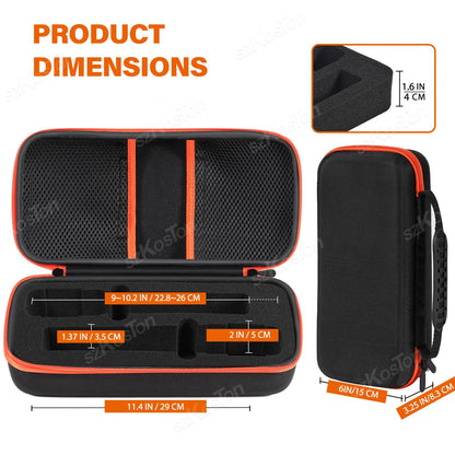 Travel Storage Bag Wireless Microphone Case Compatible with JBL 2 Mic Adjustable DIY Foam for Partybox Mic Portable Bag