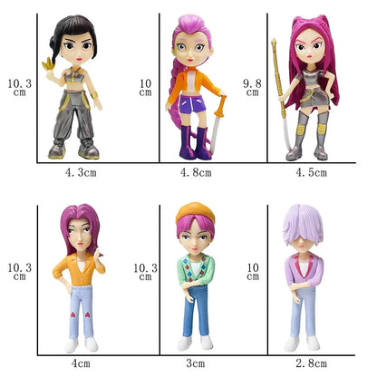 HOT Anime Kpops Demon Hunters Figure Rumi Zoe Mira anime polyvinyl chloride character collection desktop trinkets Childrens gift