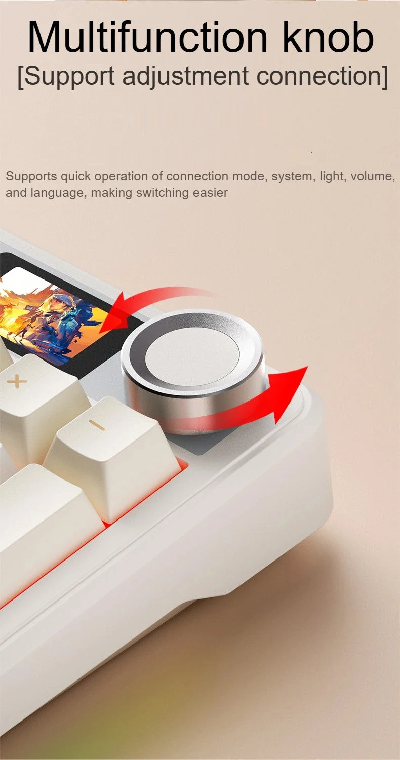 AULA F108 PRO/F108 Mechanical Keyboard Custom 100% Layout RGB Backlight Wireless Bluetooth Hifi Switch Gaming Keyboard