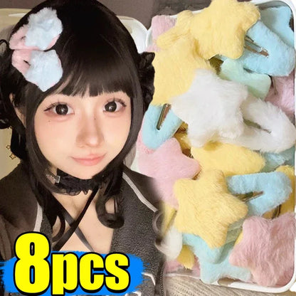 Y2K Star Hair Clips Set.