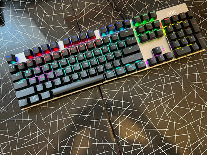 GK410 Professional Mechanical Keyboard: Metal Panel & RGB Backlit Gaming Edition