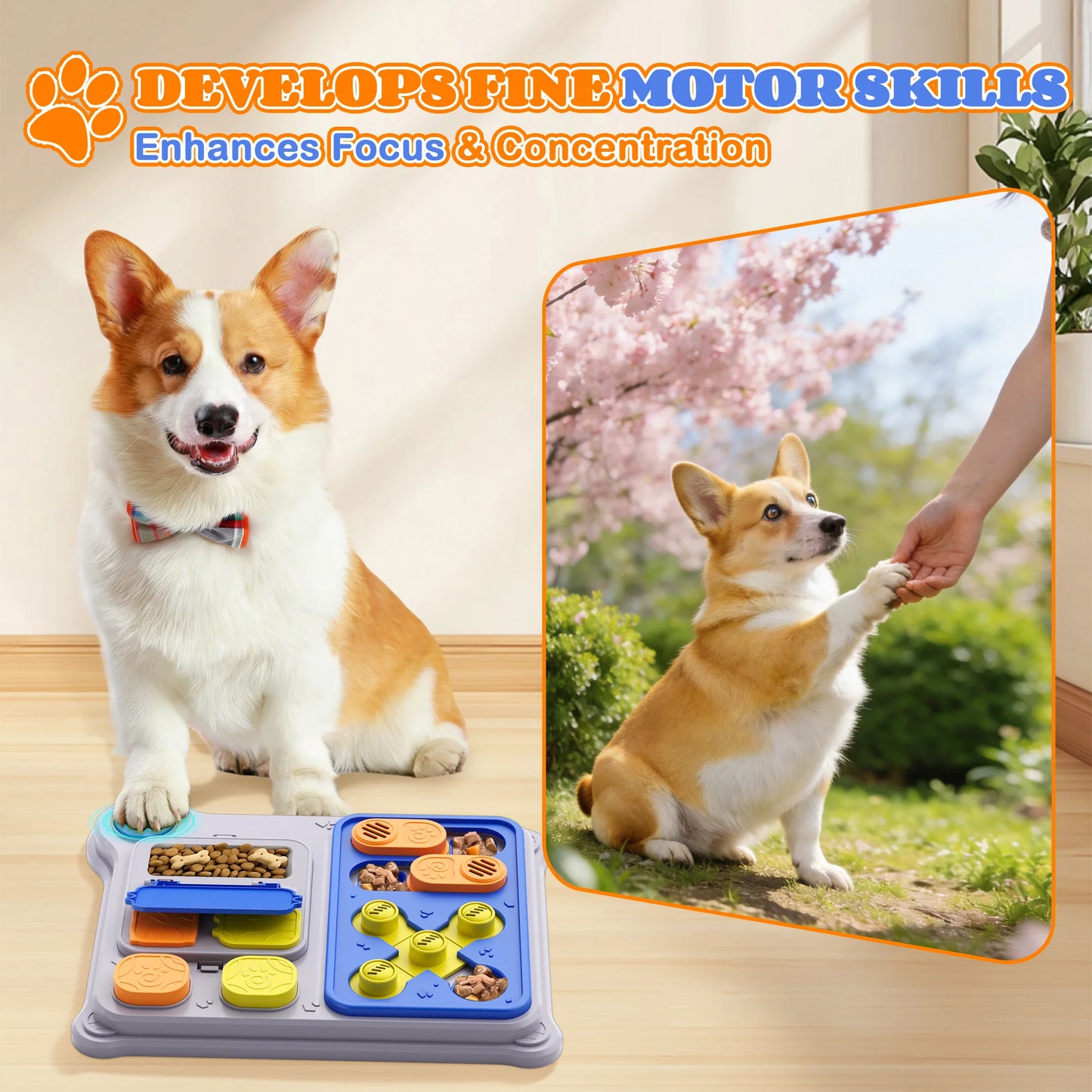 This new interactive dog puzzle toy doubles as a pet treat dispenser. Perfect for IQ training of small and medium-sized dogs
