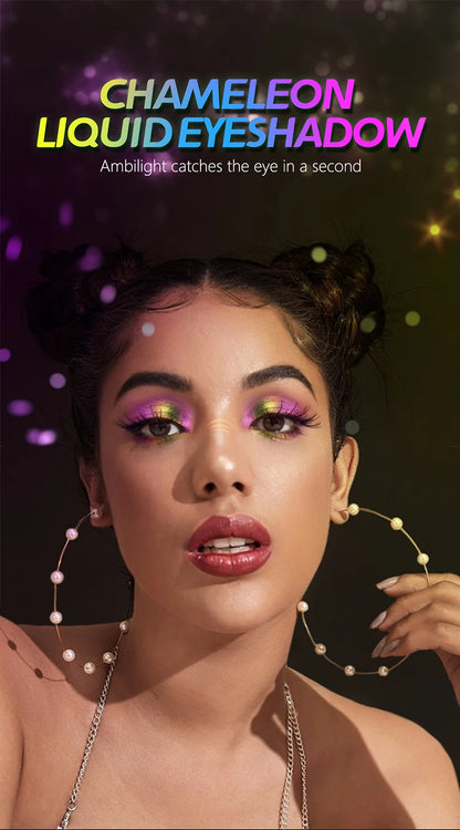 Chameleon Liquid Eyeshadow Long Lasting Multichrome Duochrome Eyeshadow Pigments Aurora Eyeshadow Glitter Makeup Party Cosmetic