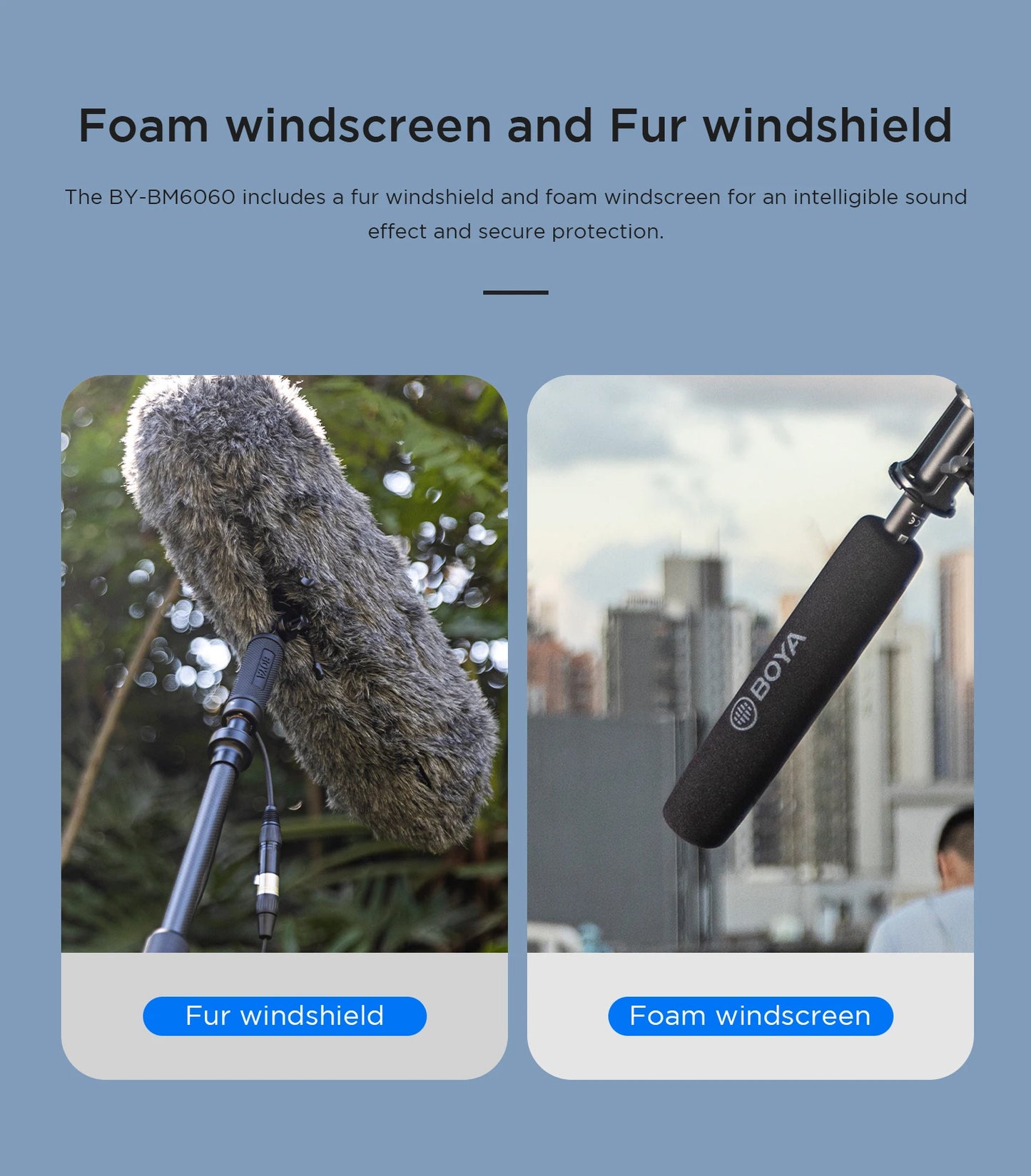 BOYA BY-BM6060 Professional Condenser Shotgun Microphone Handheld Mic for Canon Nikon Camera Vlog Recording Streaming Interview