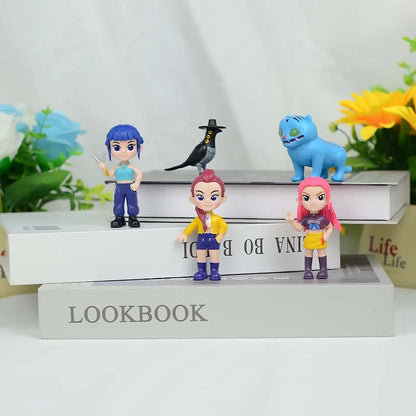 HOT Anime Kpops Demon Hunters Figure Rumi Zoe Mira anime polyvinyl chloride character collection desktop trinkets Childrens gift