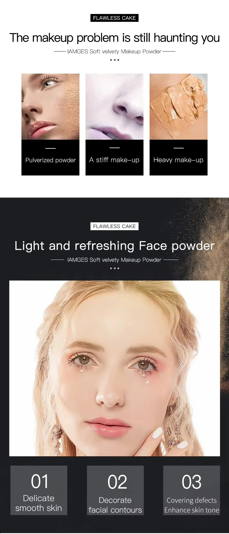 3 Color Face Powder Set.