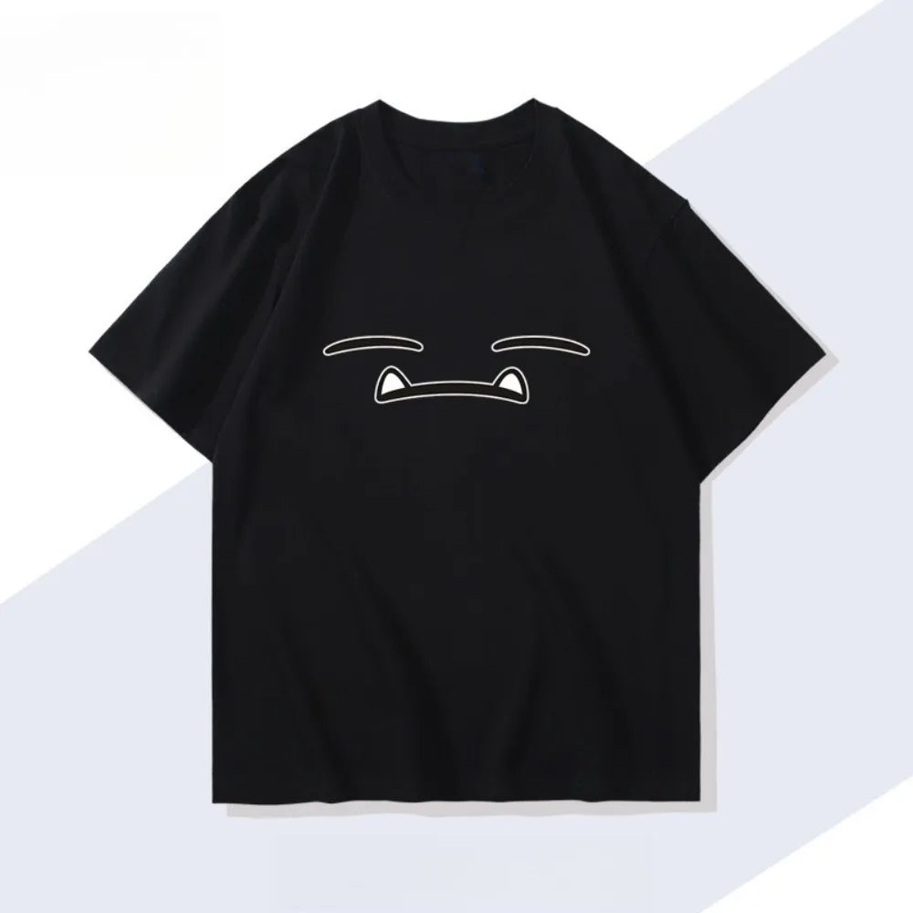 Men's New  Pokémon Handheld Game Snorlax T-shirt Summer New Men's and Women's Japanese  Trend Loose Casual Short-sleeved Top