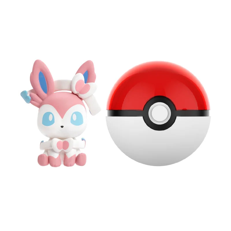Pokemon Anime Poke Ball Action Figures Sylveston Umbreon Gengar Mini Dolls FUNISM Original Genuine Model Car Ornament Toys Gift