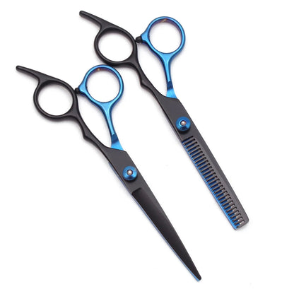 Hairdressing Scissors Japan Stainless Hair Scissors Purple Hair Cutting Scissors Barber Shop Thinning Shears Set Comb C1001