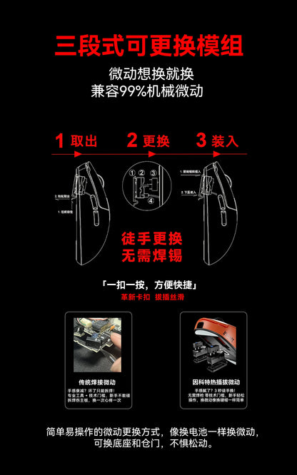 Incott G23 Pro Mouse V2 Se/pro Hot Swap Wireless 8k Mice Ergonomics E-sports Games Mouse Customized Pc Accessories Gifts