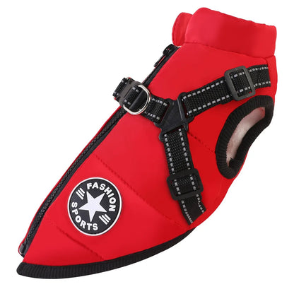 Winter Waterproof Dog Jacket with Harness 🐶❄️