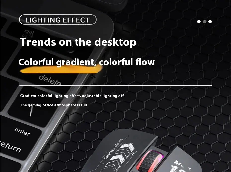 Mechanical Gear Wireless Bluetooth Dual-mode Silent E-sports Gaming Mouse with Type-C Charging
