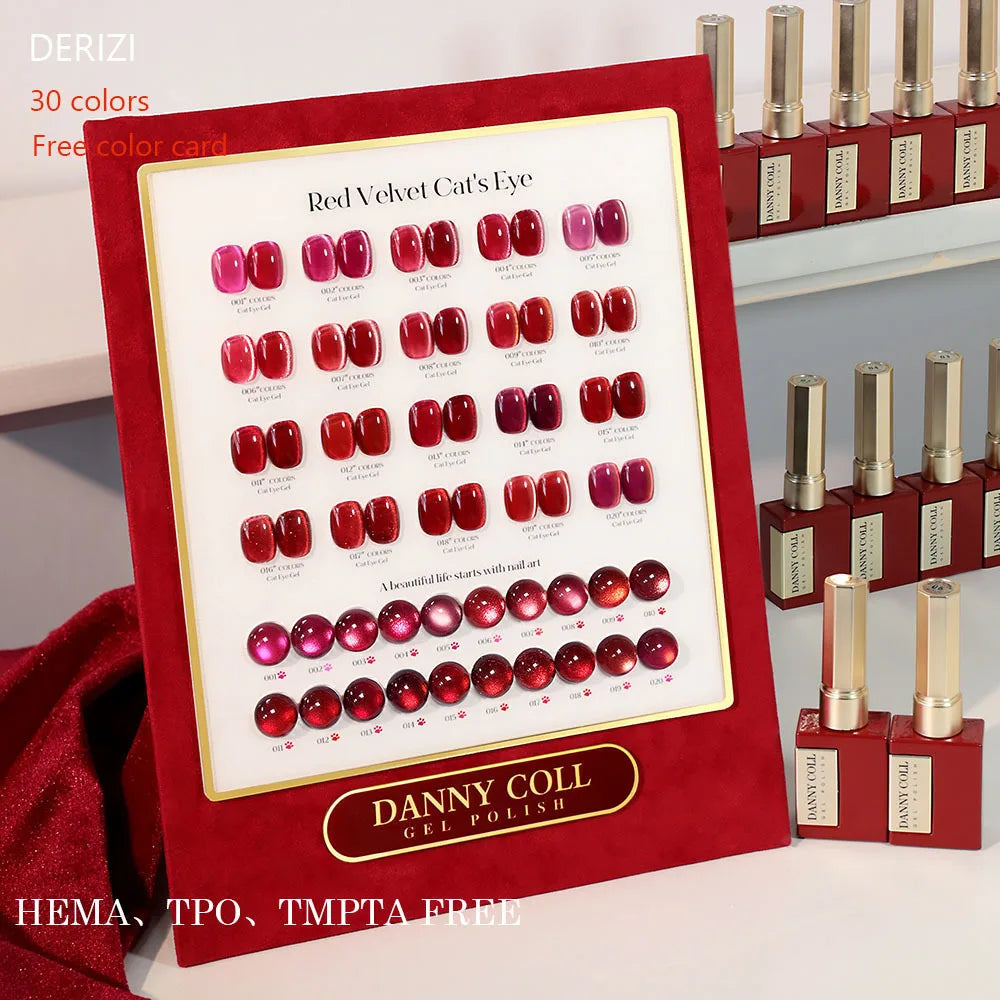 High End 9D Cat Eye Gel Polish Set With Color Board  Magnetic Gel Nail Set Luxury Cat's Eye Gel Soak Off UV LED Nail Varnish