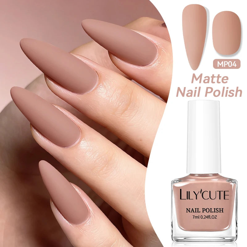 LILYCUTE 7ml Matte Nail Polish - 28 Autumn Colors