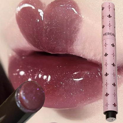 Purple Shimmer Lip Gloss.