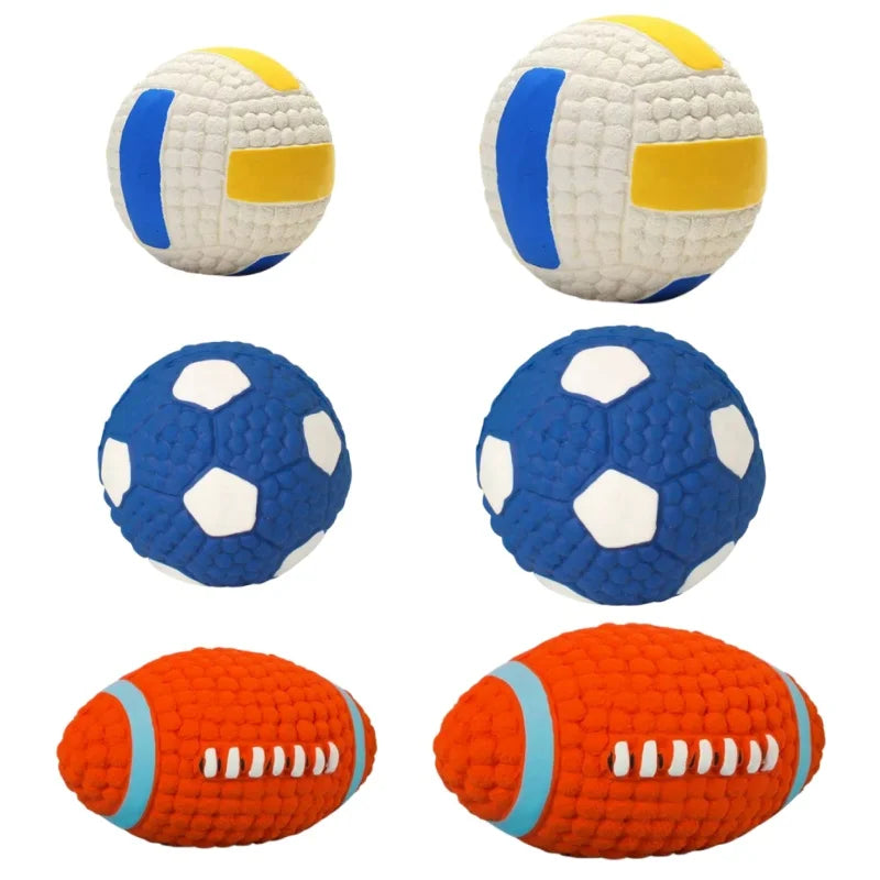 Toys For Dog Chihuahua Balls Anti Bite Dog Chew Toy Pet Squeak Toys Dog Toys Natural Latex Dog Safe Interactive Toys Accessories