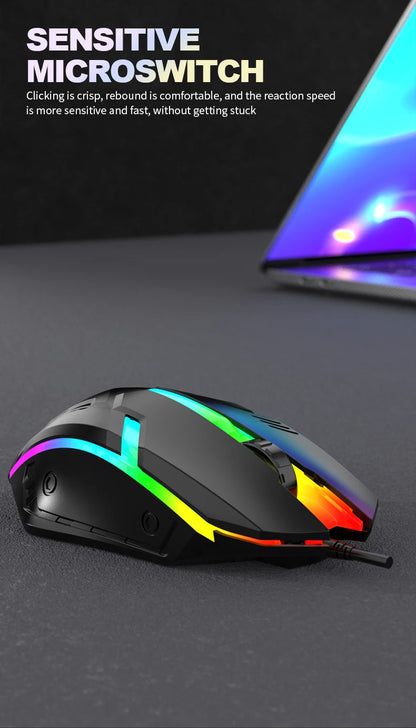 S1 Mouse USB Wired Mouse Computer Laptop Gaming Office Luminous Mouse