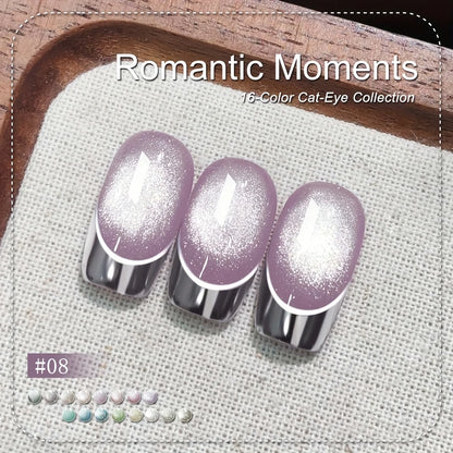 XEIJAYI 6-Color Magnetic Cat-Eye Gel Polish Set with Dual-Head Magnet Tool – Create Shimmering Nail Art with Ease