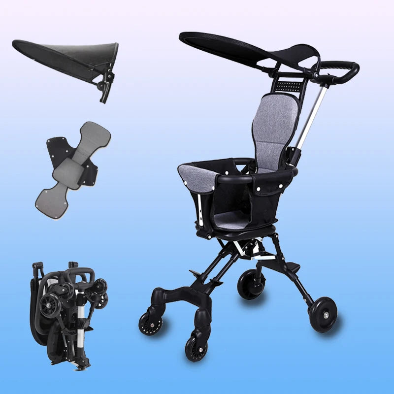 Convenience Stroller Lightweight Baby Travel Stroller Compact Stroller One-Handed Folding Canopy for Toddlers Travel Airplane