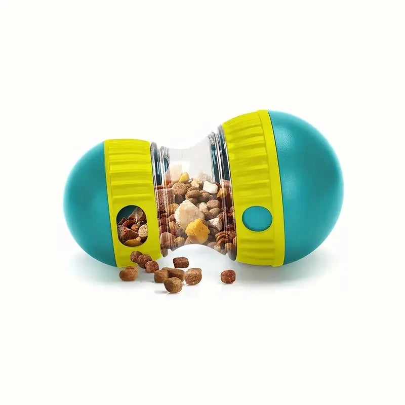 Interactive Dumbbell Dog Treat Dispenser: IQ Training Slow Feeder & Boredom Buster