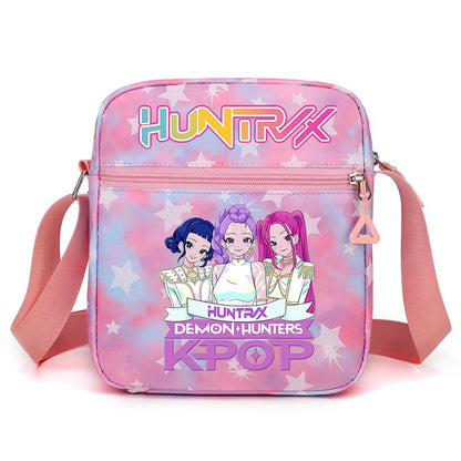 New⭐️ KPOP Shoulder Bag Crossbody Bags Double-deck Storage Bag Large Capacity Square Zip Storage Sports Bag Fans Gift