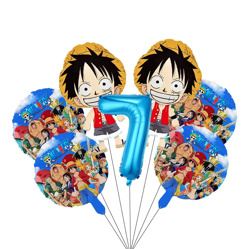 One Piece Birthday Party Decoration Kit – Plates, Cups & Balloons