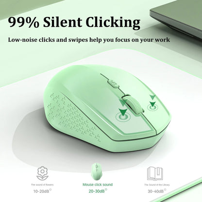 Dual-Mode 2.4G Wireless Mouse Bluetooth Mouse Office Silent Mouse Rechargeable Mice Gaming Mouse For Laptop Tablet Windows MacOS