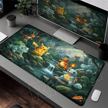 HD 900x400 Rubber Large PC Mousepad Gaming Mouse Pad Accessories Pikachu Slowpoke XXL Desk Keyboard Mat Computer Laptop Mausepad