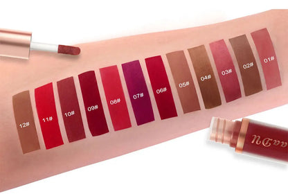 CmaaDu Waterproof Matte Velvet Lip Glaze: Long-Lasting Non-Stick Liquid Lipstick