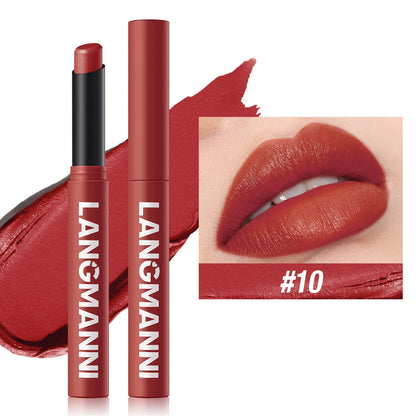 12 Color Matte Lipstick Pencil Waterproof Long Lasting Non-Stick Cup Lip Stain Tint Cosmetic Nude Lipstick Pen Makeup Maquillage