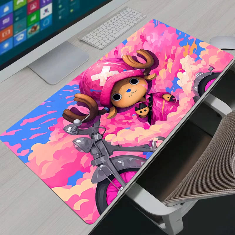 One Piece Tony Tony Chopper XXL Gaming Mouse Pad: Cherry Blossom Anime Desk Mat