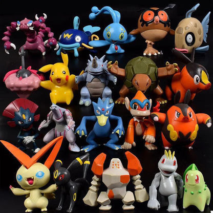 24-144Pcs Different Style Pokemon Anime Figure Pikachu Action Model 2-3CM Mini Model Doll Cute Toy Kids Birthday Christmas Gifts