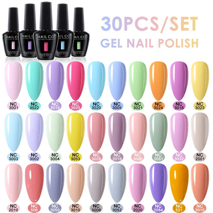 NAILCO 15ml 30/20/10pcs/Set UV Gel Nail Polish Semi Permanent Esmalte Vernis LED Gel Varnish Soak Off Nail Art All For Manicure