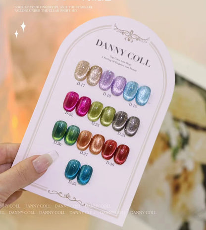 Hot Sale 9D Cat Eye Nail Polish Tape Color Card Popular Semi Permanent Immersion Gel Nail Art Varnish Set Shiny Gel Clearcoat