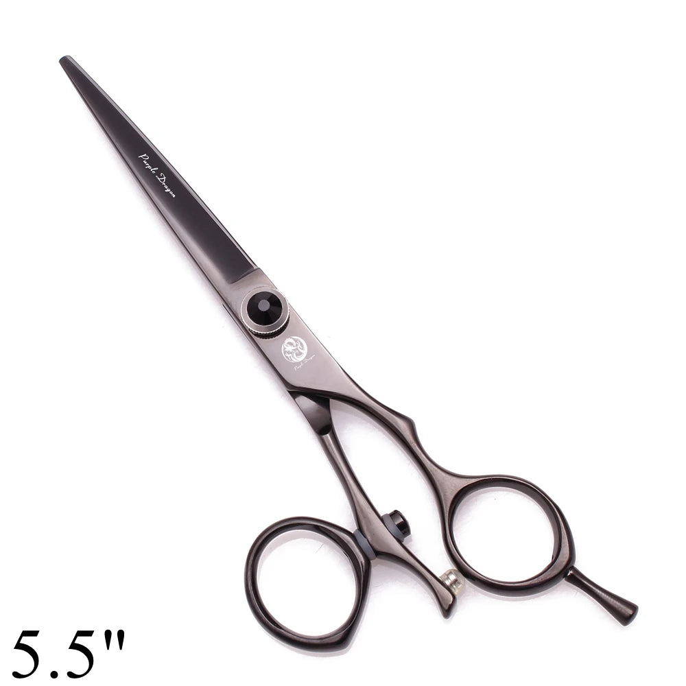 Professional Hairdressing Scissors 5.5" 6" Purple Dragon JP 440C Swivel Thumb Hair Cutting Scissors Barber Thinning Shears Z9019