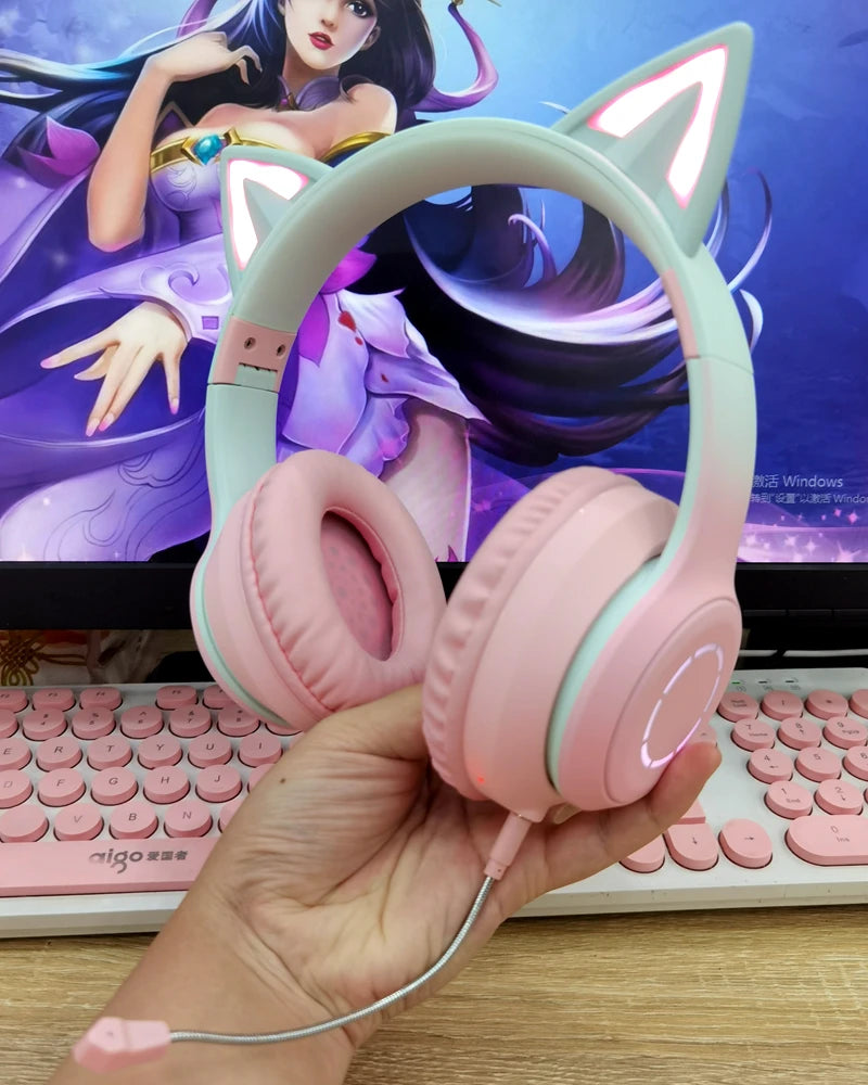 Pink Cat Headphones