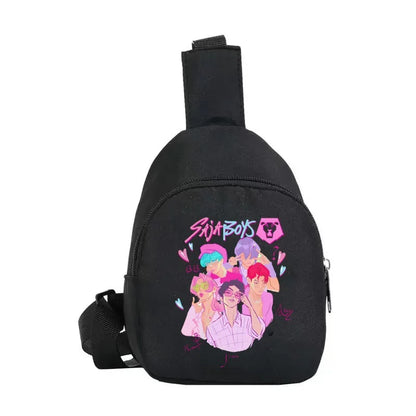 New Children Chest Bag Anime Cartoon Alphabet Fashionable Shoulder Diagonal Straddle Bag Girl Boy Cartoon Casual Chest Bags