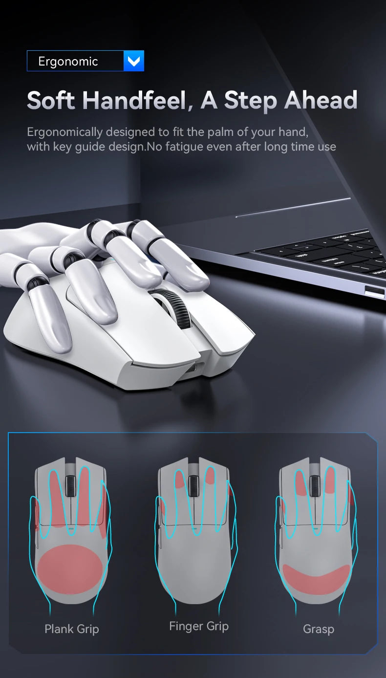 Attack Shark X11 Mouse PAW3311 Wireless 1K Hz Macro Magnetic RGB Docking Charger for Gaming