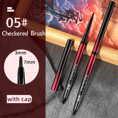 New 1/13pcs Nail Art Brush Set Black Red Metal Handle Acrylic UV Gel Polish Crystal Acrylic Nail Drawing Tools High Quality